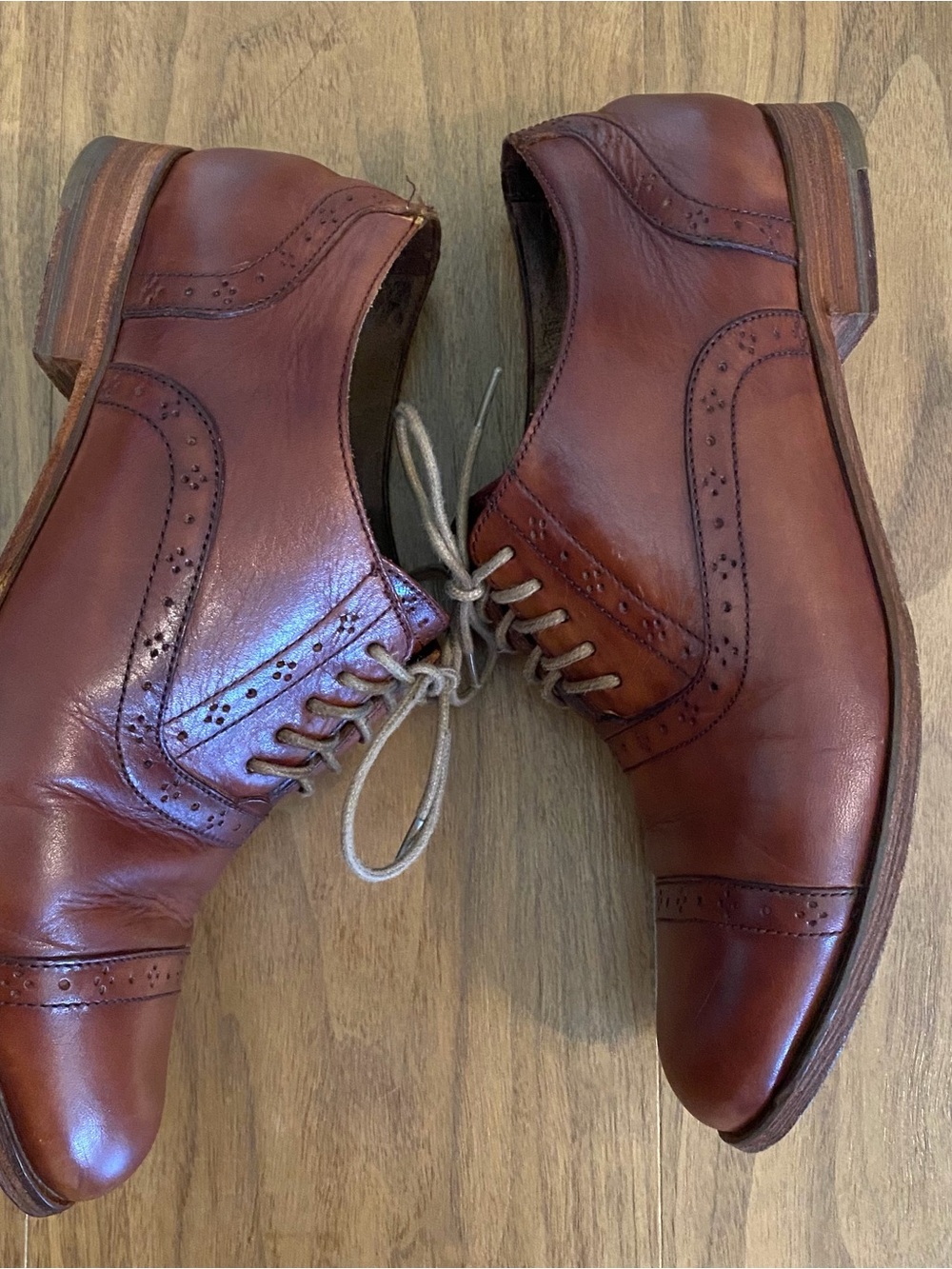 Cole Haan Women's Brown Leather Wingtip Loafers